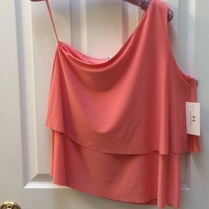 Halston one shoulder top